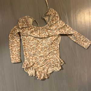 Konges Slojd Rashguard bathing suit 12-18M & sun hat